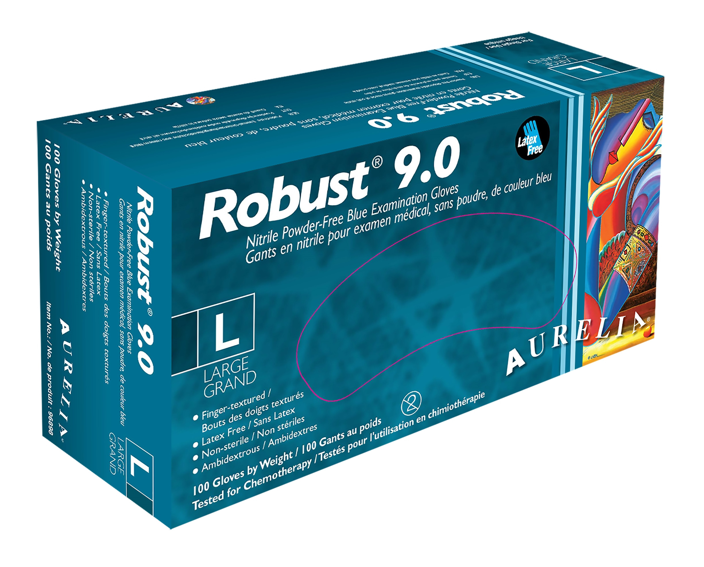 robust nitrile gloves large